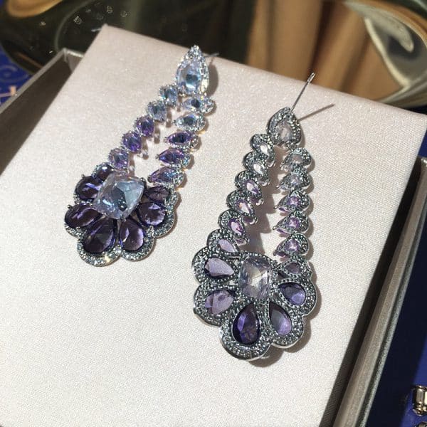 Water Drop Earrings With Exaggerated And Elegant Personality