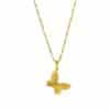 18K Real Gold Pleated Small Round Brand Light Luxury Necklace