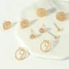 Fashion Personality Geometric Earrings 5 Pairs Set