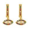 New Fashion Brass Micro Set Zircon Earrings