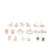Fashion Simple Alloy Diamond Earring Set