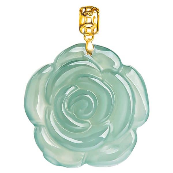 Blue Rose Jade Pendant For Women