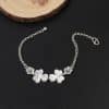 Artificial Miao Silver Ethnic Style Eardrop Frame Diy Bracelet Clover