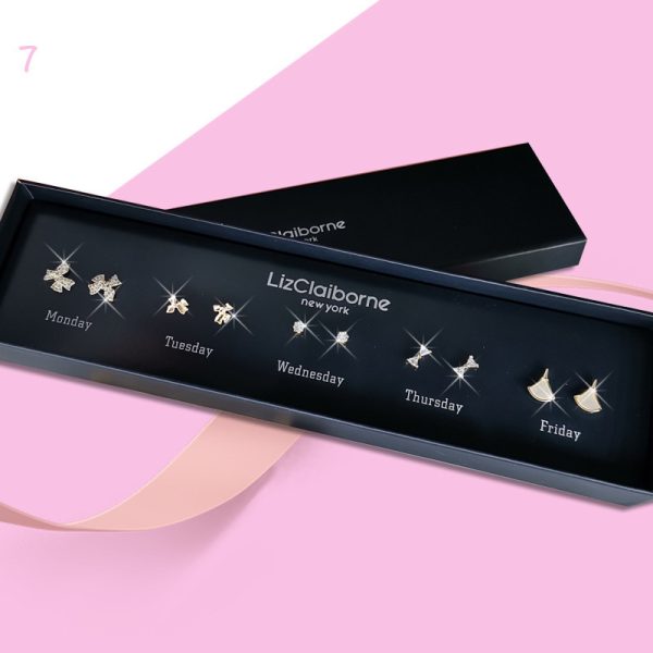 Women's Small And Delicate Multi-Ear Piercing Stud Earrings Combination Set