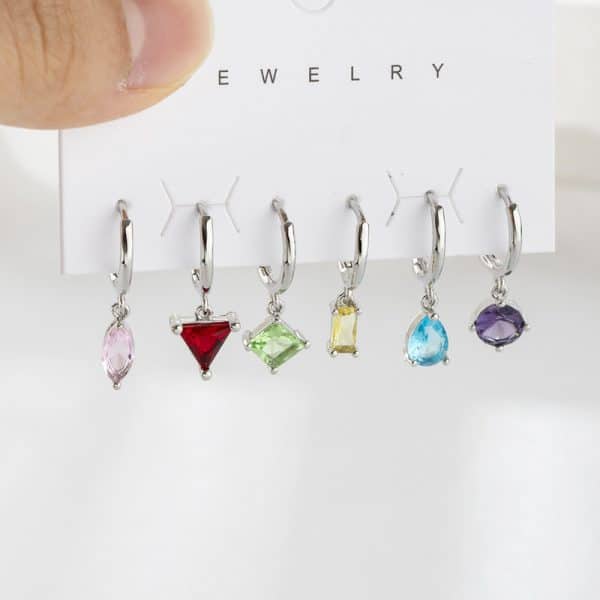 Women's Fashion Geometric Candy Earrings Set