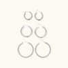 Broad Round Hoops Earrings