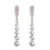 Women's Full Diamond Water Drop Earrings