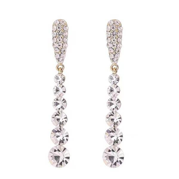 Women's Full Diamond Water Drop Earrings