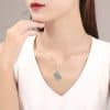 Women's Jade Blue Water Jade Abacus Pendant