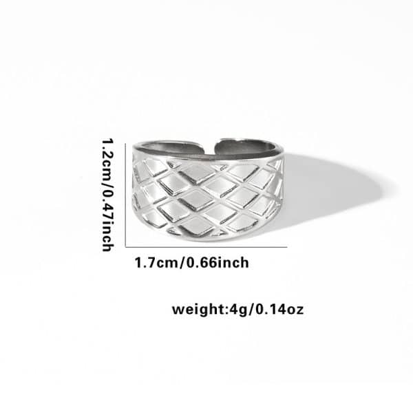 Fashion Personalized New Fishtail Palm Plaid Ring