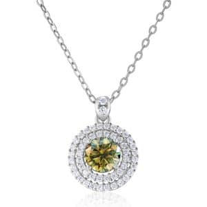 Golden Yellow Necklace Women's Sterling Silver