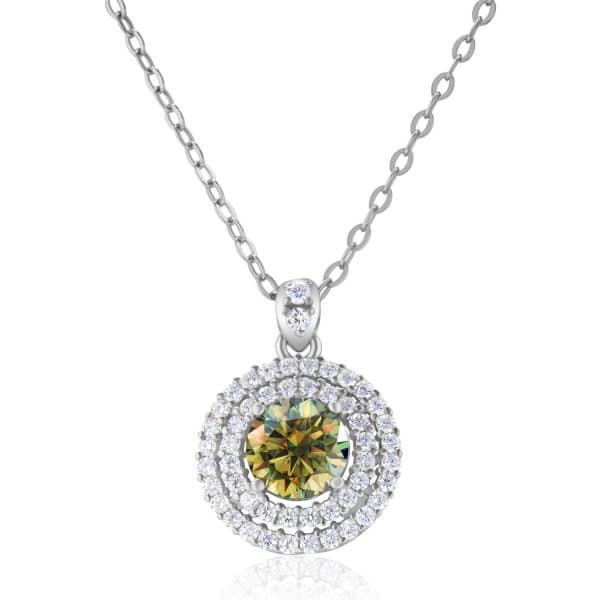 Golden Yellow Necklace Women's Sterling Silver