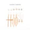 Metal Exaggerated Big Circle Earrings Set