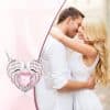 Angel Wings Heart-shaped Collarbone Necklace Angel Wings Oil Dripping Lady