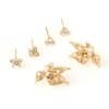 Alloy Temperament Pearl Earrings Exquisite Butterfly 6 Piece Set