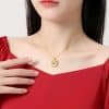 Hetian Jade Peace Buckle Cute Snake 925 Sterling Silver Zodiac Necklace