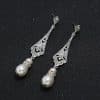 Alloy Silver Drop-shaped Pearl Earrings