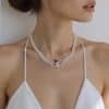 Beaded Twin Women's Pearl Necklace