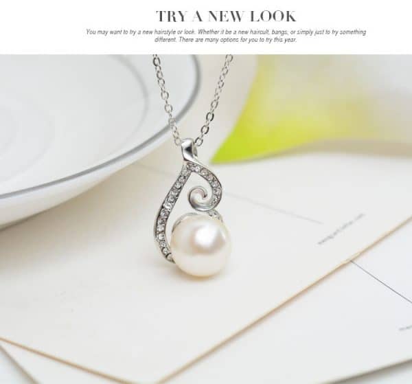 Bridal Rhinestone Pearl Necklace Jewelry Set