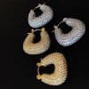Copper Gilded Micro-set Zircon Light Luxury Retro Full Diamond Earrings