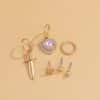 Retro Temperament Micro-set Rhinestone Love Cross Earrings