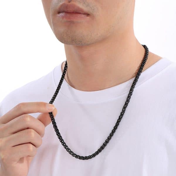 6mm Release Buckle Stainless Steel Personality Titanium Steel Ornament Necklaces
