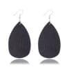 Bucket-shaped Leather Double-sided Water Drop Earrings