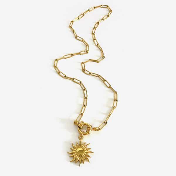 Fashion Titanium Steel SUNFLOWER Conch Fashion All-match Women's Necklace