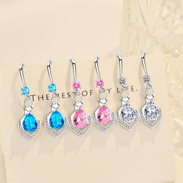 Temperament Water Drop Mid-length Earrings For Women