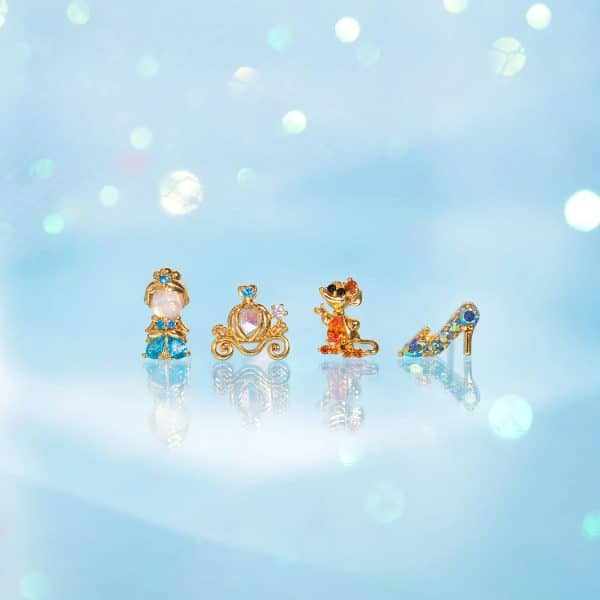Women's Niche Zircon Earrings Four-piece Set