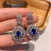 Vintage Pigeon Blood Ruby Luxury Inlaid Jewelry Set