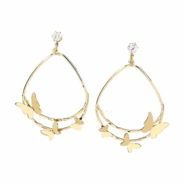 Double Drop-shaped Multiple Butterfly Earrings