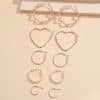 VAlloy Geometric Earrings 5 Piece Set Fashion