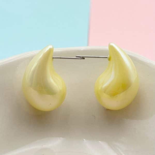 Acrylic Earrings Water Drop Nacrolacquer