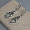 Creative Retro Metal Drop-shaped Gem Pendant Earrings