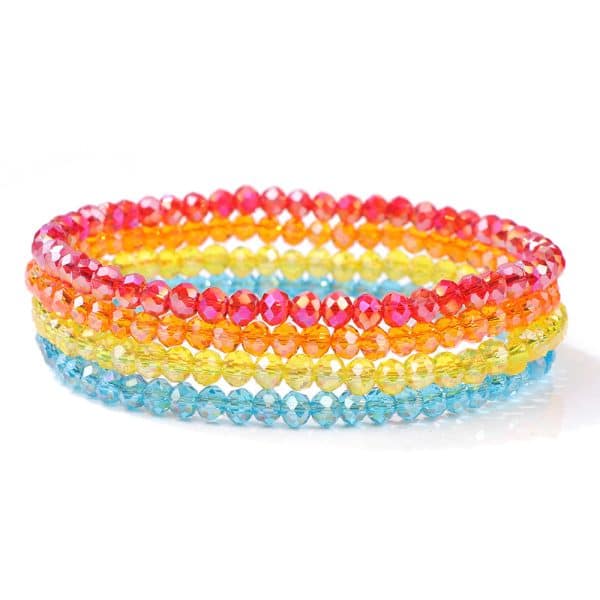 Artificial Crystal Elastic String Bracelet For Women