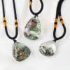 Raw Stone Polished Crystal Pendant Jewelry