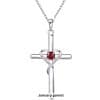 S925 Sterling Silver Cross Frame Pendant Clavicle Chain