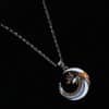 Handmade Enamel Crescent Necklace Original Clavicle