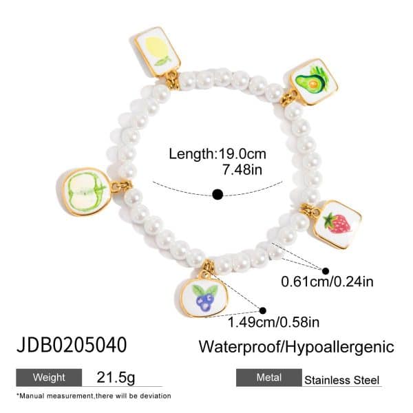 Stainless Steel Pearl Bracelet For Women