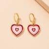 Alloy Drop Oil Love Earrings Female Retro Personality