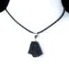 Black Tourmaline Natural Crystal Irregular Pendant