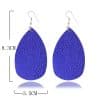 Bucket-shaped Leather Double-sided Water Drop Earrings