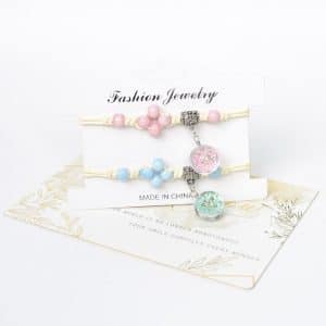 Glass Dried Flower Bracelet Real Flower Lace Flower