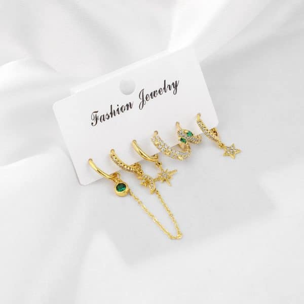 New High Grade Sense Snake-like Earring Set Punk Wind