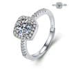 White Gold Plated Bracelet Eight Hearts And Eight Arrows Zircon Ring