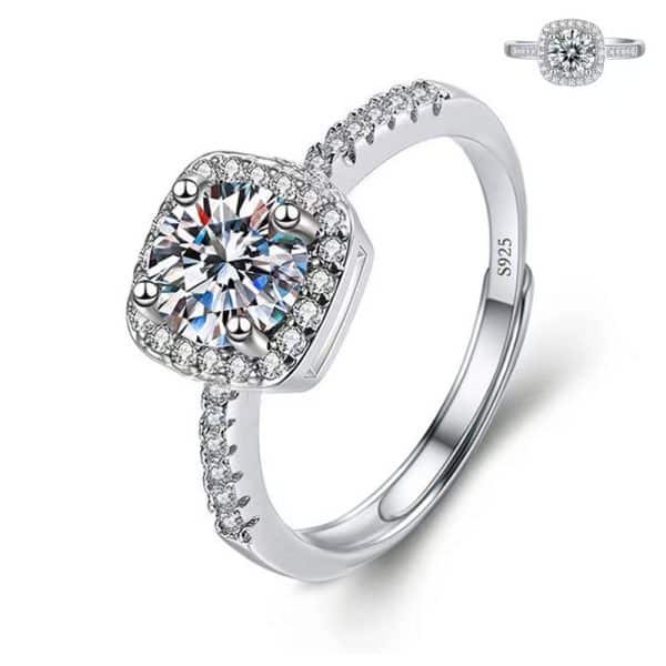 White Gold Plated Bracelet Eight Hearts And Eight Arrows Zircon Ring
