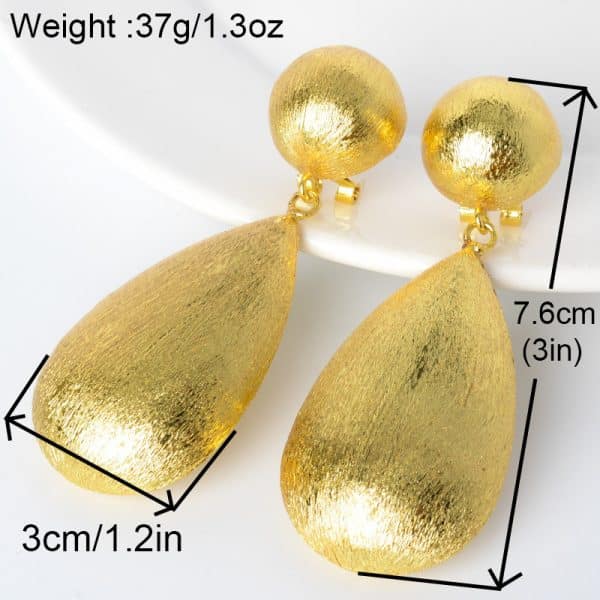 Women's Fashionable Golden Silver Drop Shape Earrings