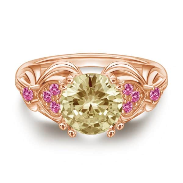 925 Sterling Silver 2 Karat Zircon Ring For Women