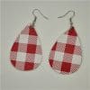 Duplex Printing Drop-shaped Leather Earrings